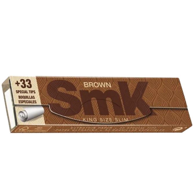 SMK - Brown King Size Slim With Tips Paraphernalia smk 