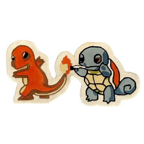Buy Squirtle X Charizard's Flaming Tail - Hand-Tufted Rug (3.5 X 1.7FT) Hand-Tufted Rug | Slimjim India