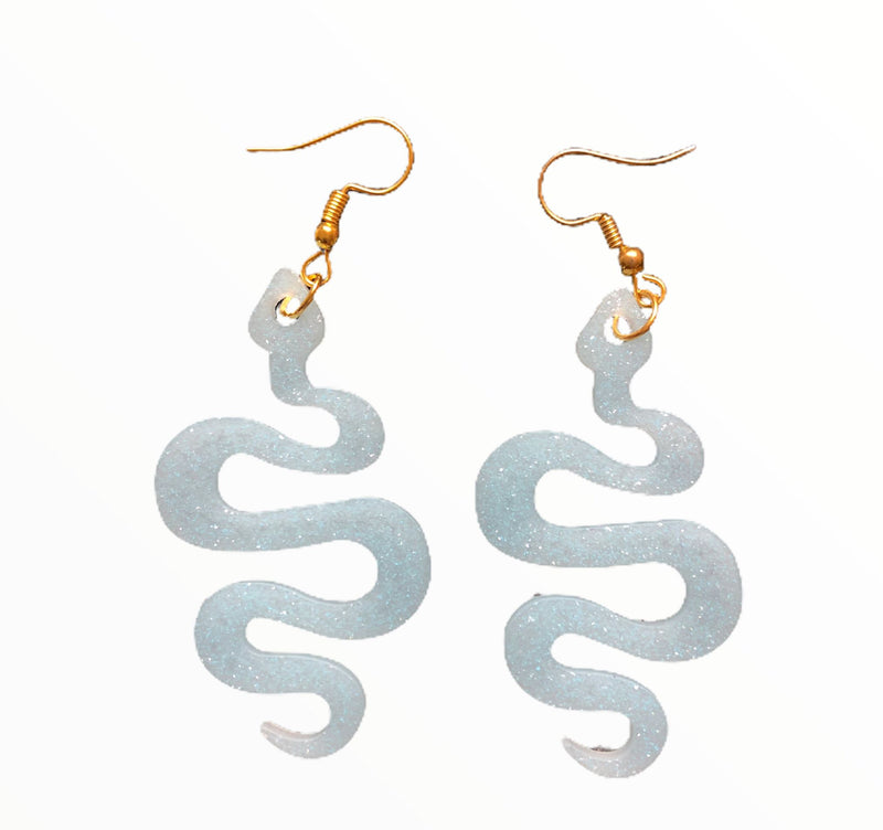 Load image into Gallery viewer, The Serpent - Resin Earrings earrings Jabra Junction Ocean Snake 
