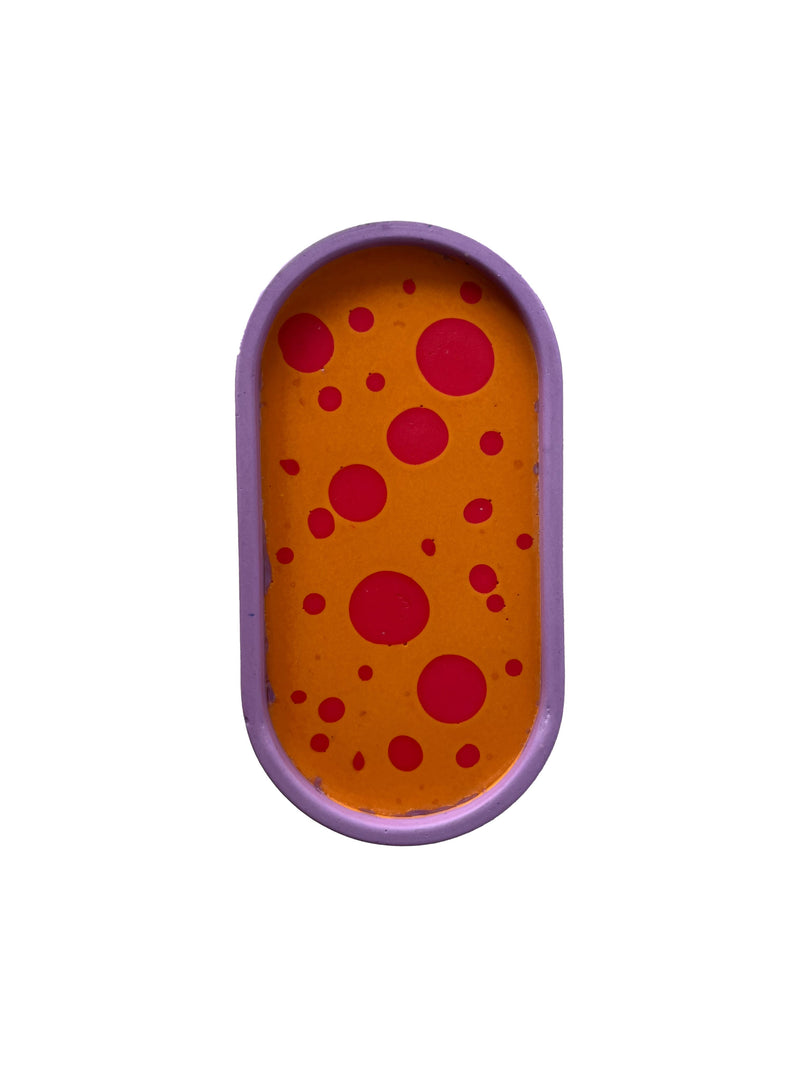 Load image into Gallery viewer, Buy Tinkerings - Orange, Red, Purple Oval Tray| Slimjim India
