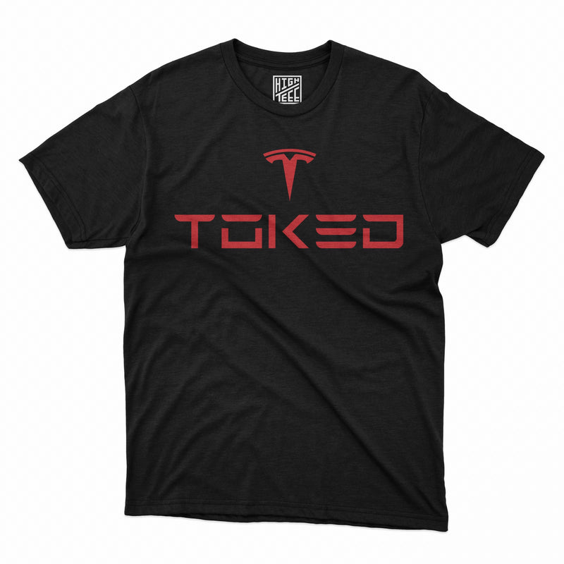 Load image into Gallery viewer, Toked - Black T Shirt High Tees 
