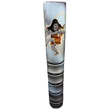 Whirling Shiva - Clay Chillum (6 inches) Paraphernalia Chile Pipes 