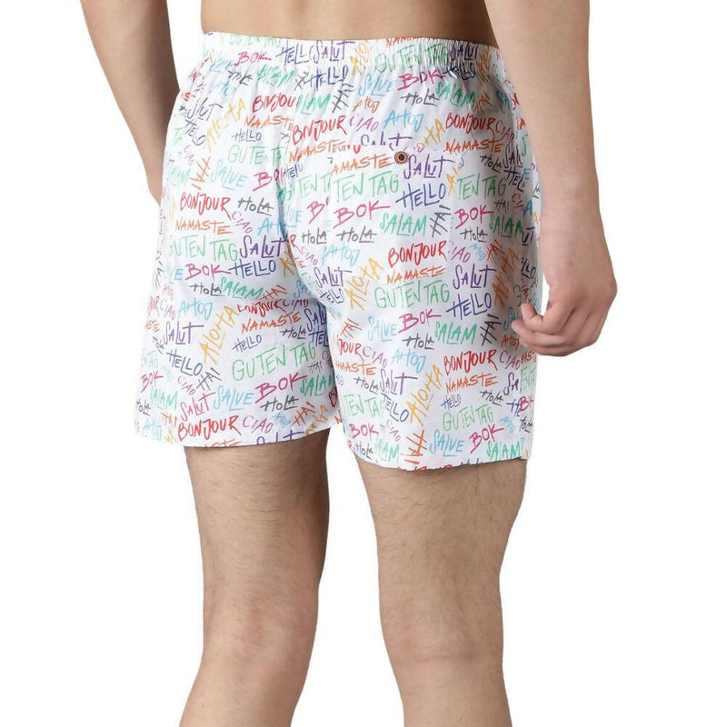 Load image into Gallery viewer, Buy White Hello It’s Me Boxers Boxers | Slimjim India
