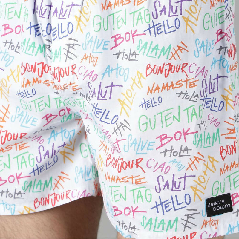 Load image into Gallery viewer, Buy White Hello It’s Me Boxers Boxers | Slimjim India

