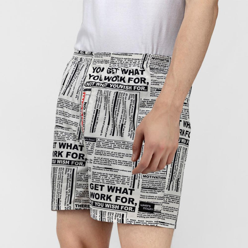 Load image into Gallery viewer, White Motivational Quotes Boxers Boxers Whats&#39;s Down 

