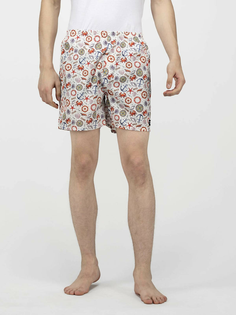 Load image into Gallery viewer, Buy White Nautical Mens Boxers Boxers | Slimjim India
