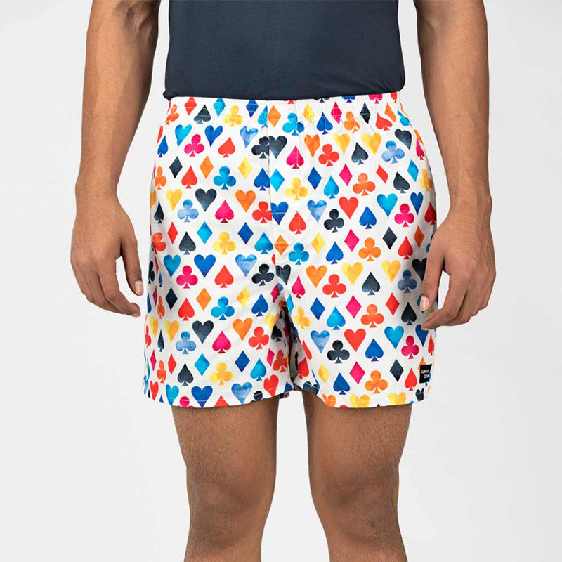 Load image into Gallery viewer, White Playing Cards Boxers Boxers Whats&#39;s Down 
