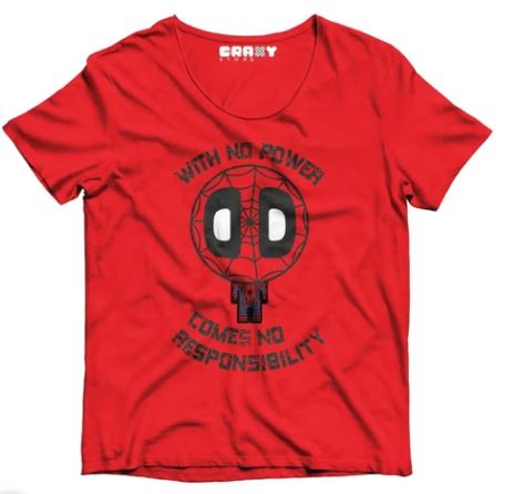 With No Power, Comes No Responsibility T-Shirt Clothing Craxy Store 