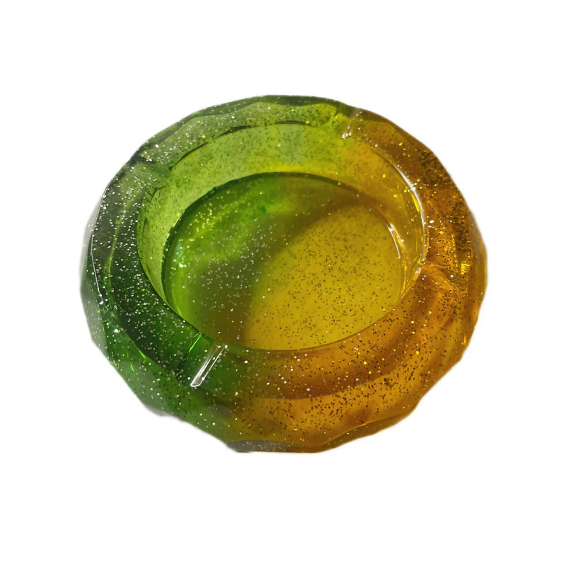 Load image into Gallery viewer, Buy Yellow &amp; Green Diamond Cut Ashtray | Slimjim India 
