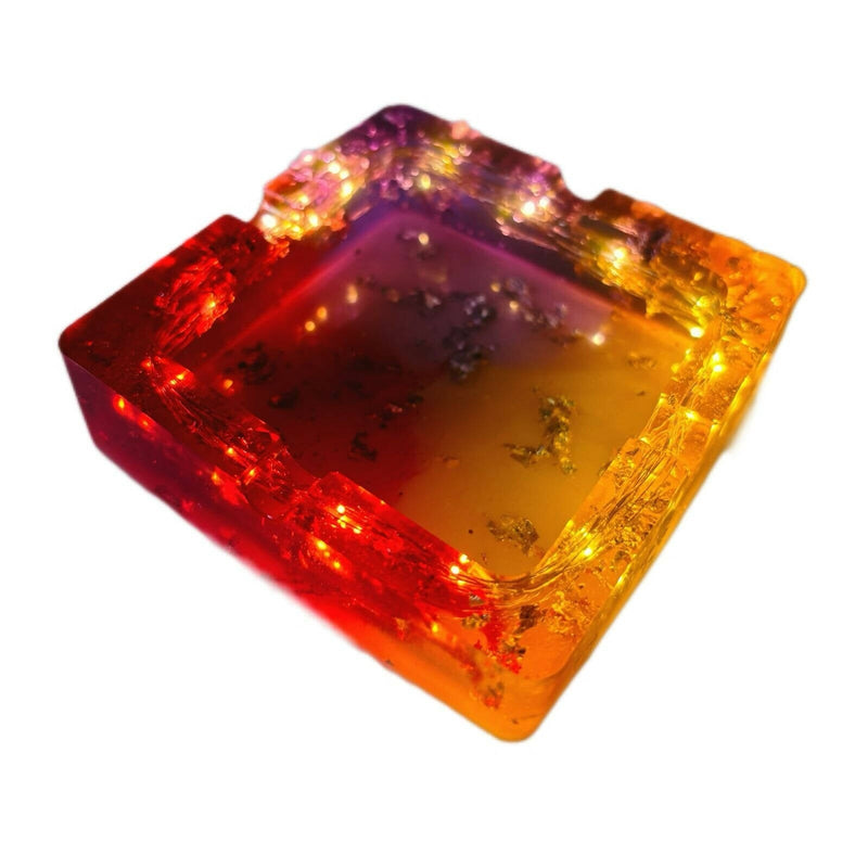 Load image into Gallery viewer, Buy Yellow Purple &amp; Red Abstract LED Ashtray Ashtray | Slimjim India
